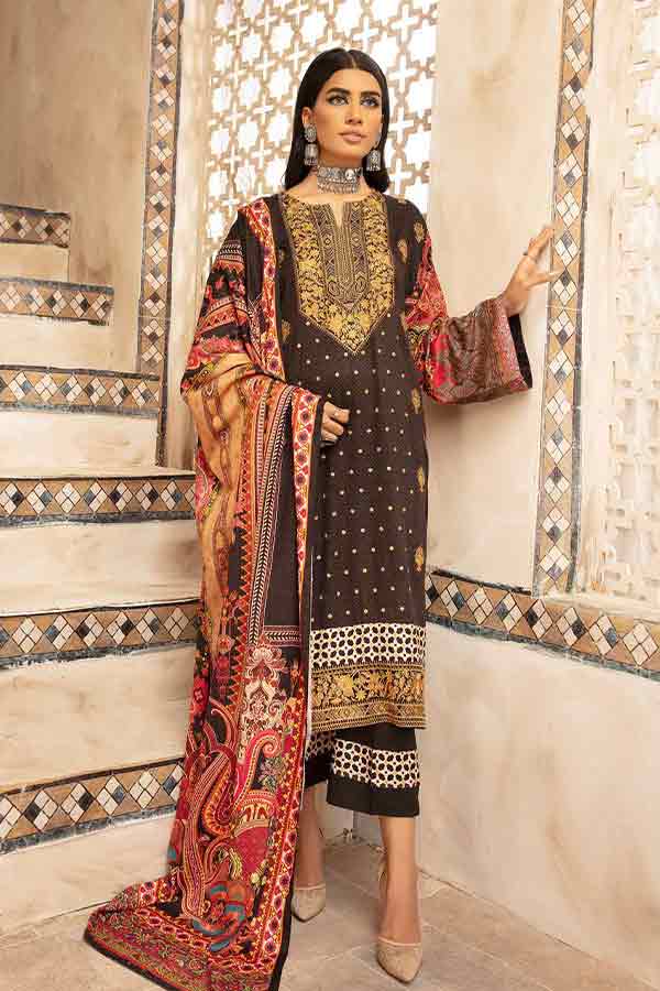 Johra Kundan Emb DP Linen`21 JR#107