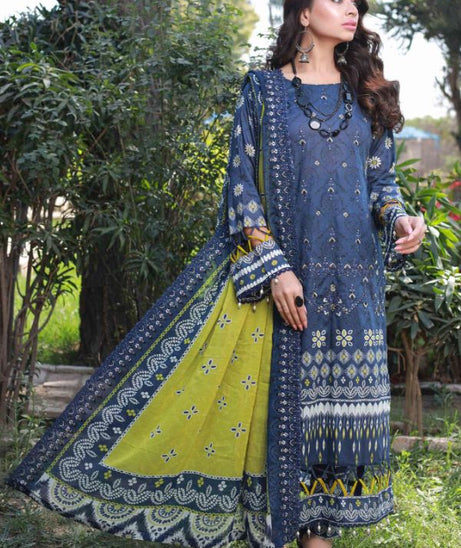 Schick Kinara Micreation Lawn'23 D#01 (Nevy Blue)