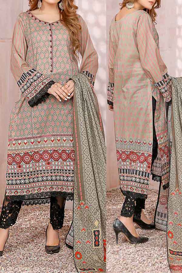 Kanwal Digital Print Lawn`22 D#102 D Brown