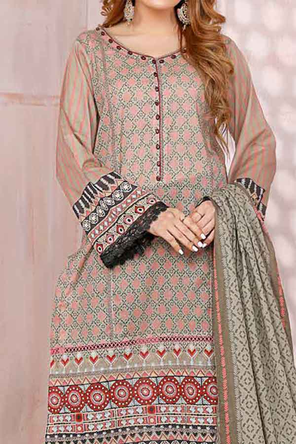 Kanwal Digital Print Lawn`22 D#102 D Brown