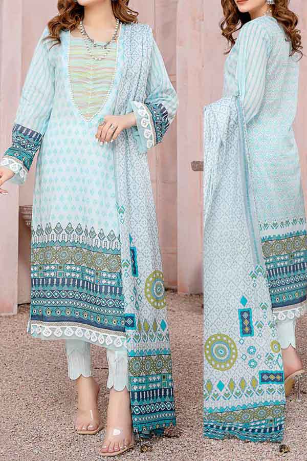 Kanwal Digital Print Lawn`22 D#102 L Ferozi