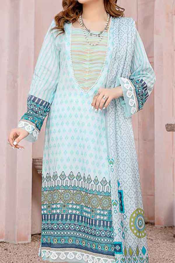 Kanwal Digital Print Lawn`22 D#102 L Ferozi