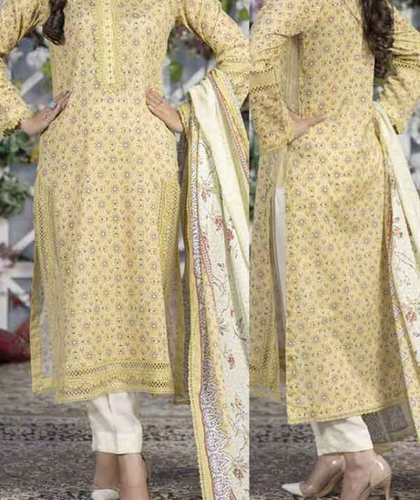 Kanwal Digital Print Lawn`22 D#04 Yellow