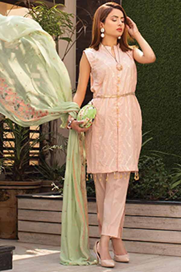 Khaka Emb S/S Lawn`21 V-2 D#03