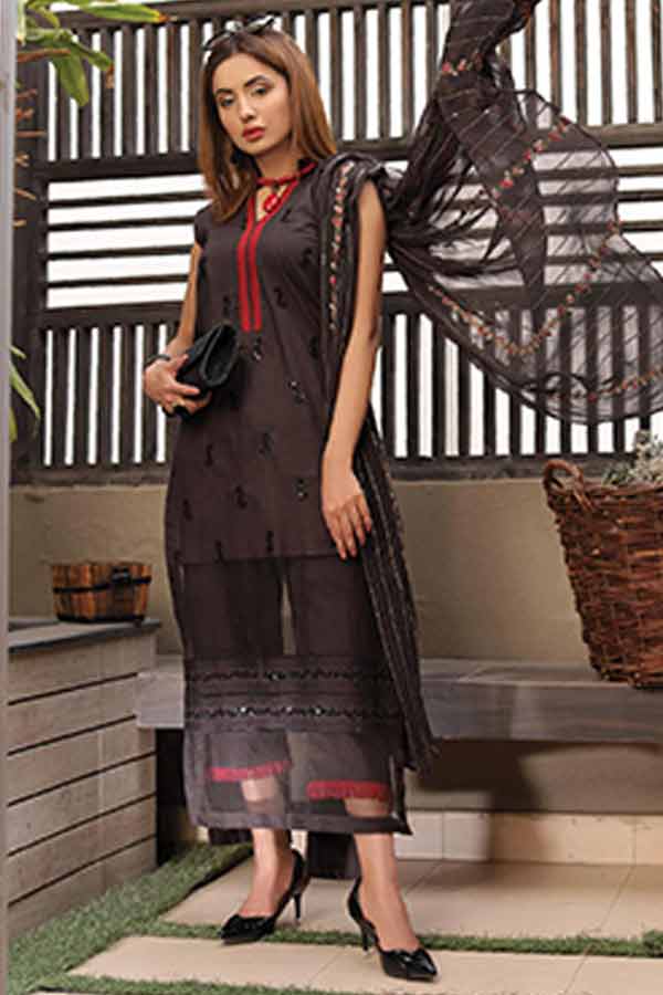 Khaka Emb S/S Lawn`21 V-2 D#08