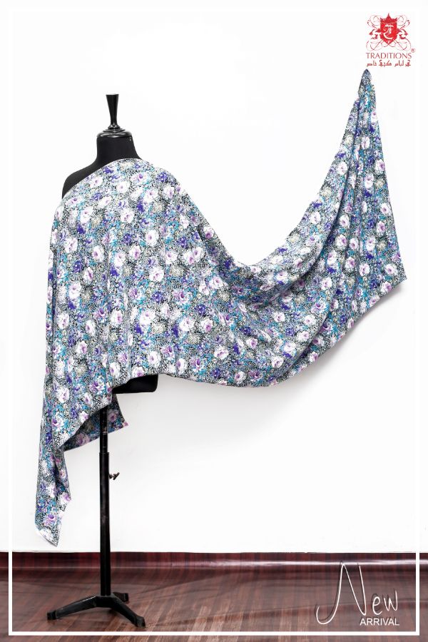 Linen Printed Shawl D#1-P