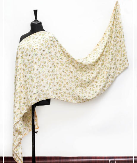 Linen Printed Shawl D#1-R