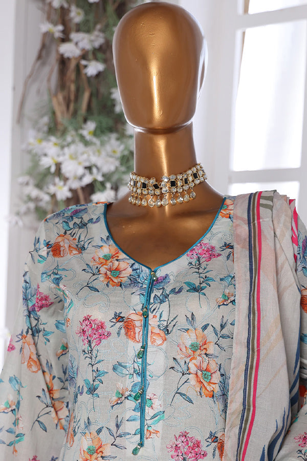 Mi Creation Daman Kari Lawn'25 (L Grey)