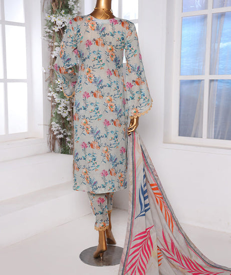 Mi Creation Daman Kari Lawn'25 (L Grey)