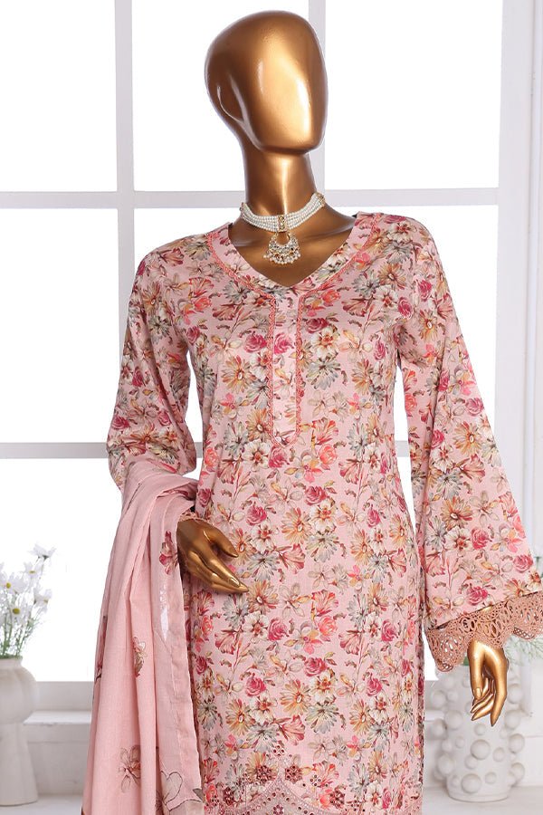 Mi Creation Daman Kari Lawn'25 (L Peach)