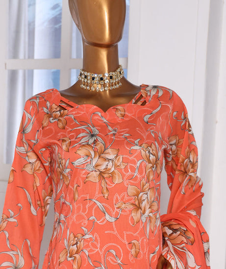 Mi Creation Daman Kari Lawn'25 (Orange)