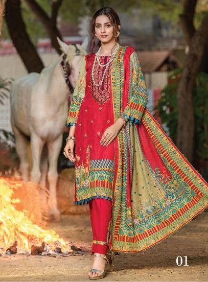 Mashriki D/Emb Slub Khaddar`21 D#01