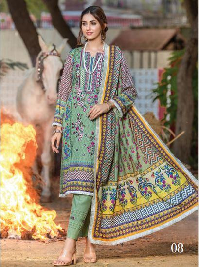Mashriki D/Emb Slub Khaddar`21 D#08