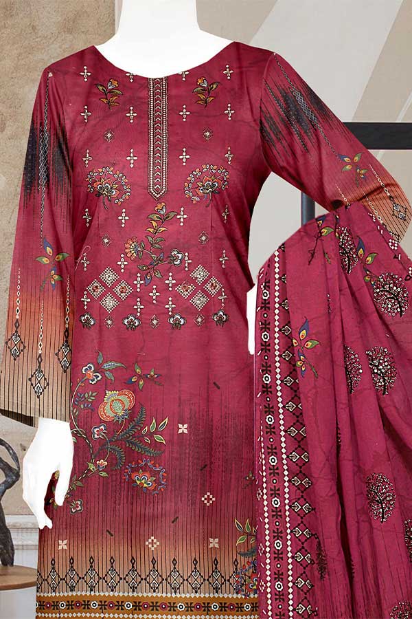 Mahjabeen Civic Lawn'23 SW#780 Red