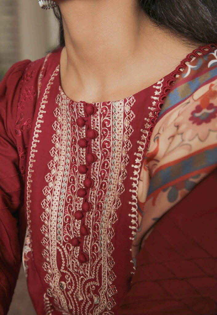 Aabyaan Miraal Unstitched Embroidered Linen '22 AL#08 (ZAREEN)