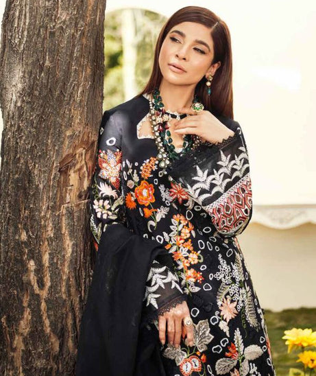 Maryam hussain Luxury Lawn`22 D# 01 MIDNIGHT