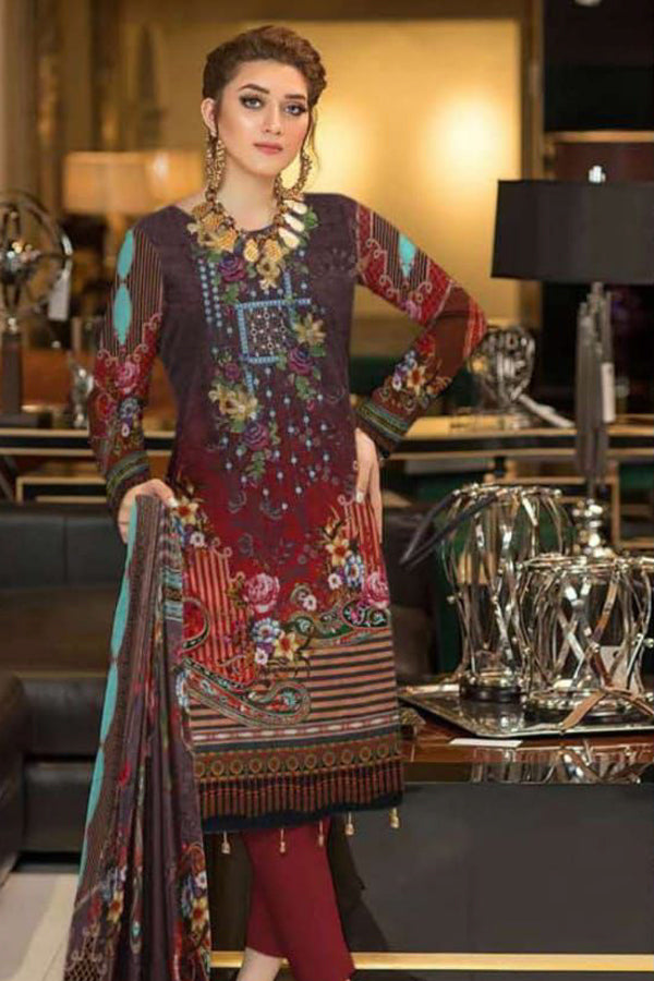 Maryam Ayesha L/Emb Linen`20 D#10343