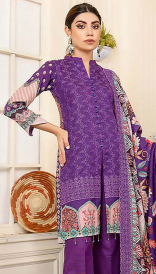 Mashal D/Print Slub Khaddar'21 D#8 Vol-2
