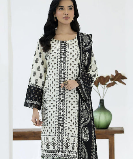Maya Slub Luxe Khaddar`25 D#1 (Black)