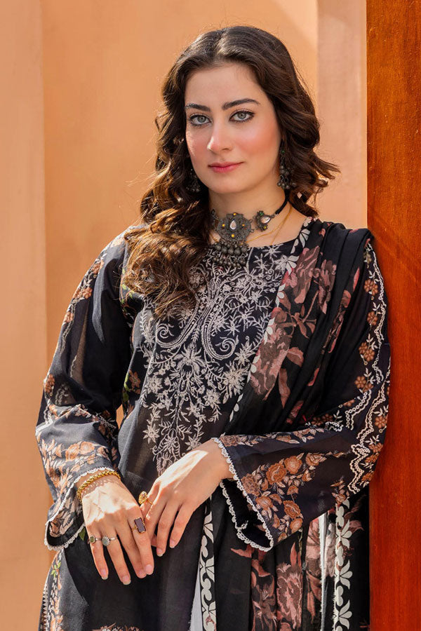 Meeral Bahaar Premium Lawn`26 D#1 (Black)