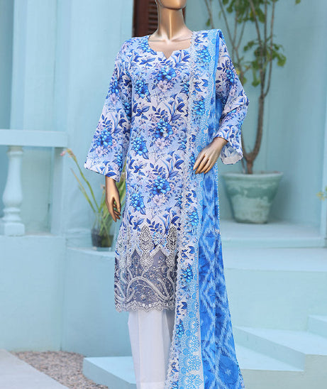 Mi Creation 4D Daman Lawn`26 Vol-2 D#01 BLUE