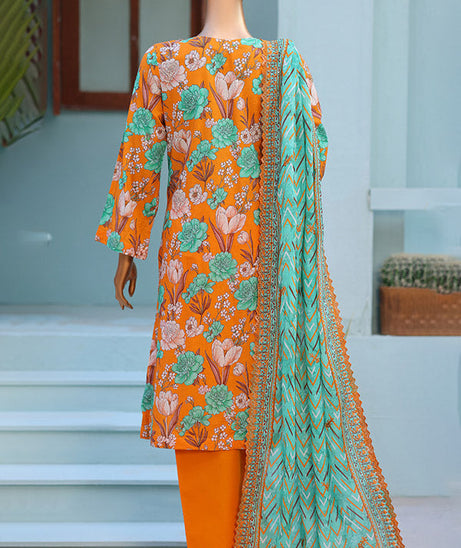 Mi Creation 4D Daman Lawn`26 Vol-2 D#01 ORANGE