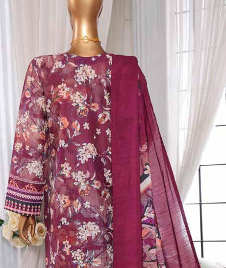 Mi Creation Taana Doriya Lawn`25 (Maroon)