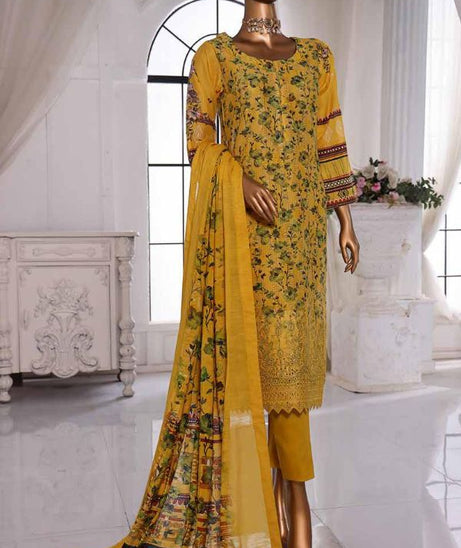 Mi Creation Taana Doriya Lawn`25 (Yellow)