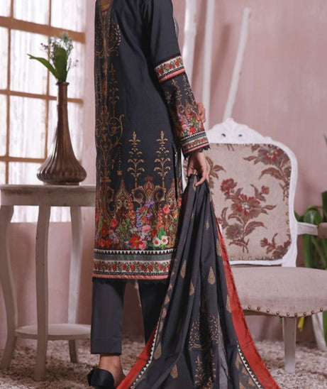 Misri Digital Print Lawn`22 D#95 Black
