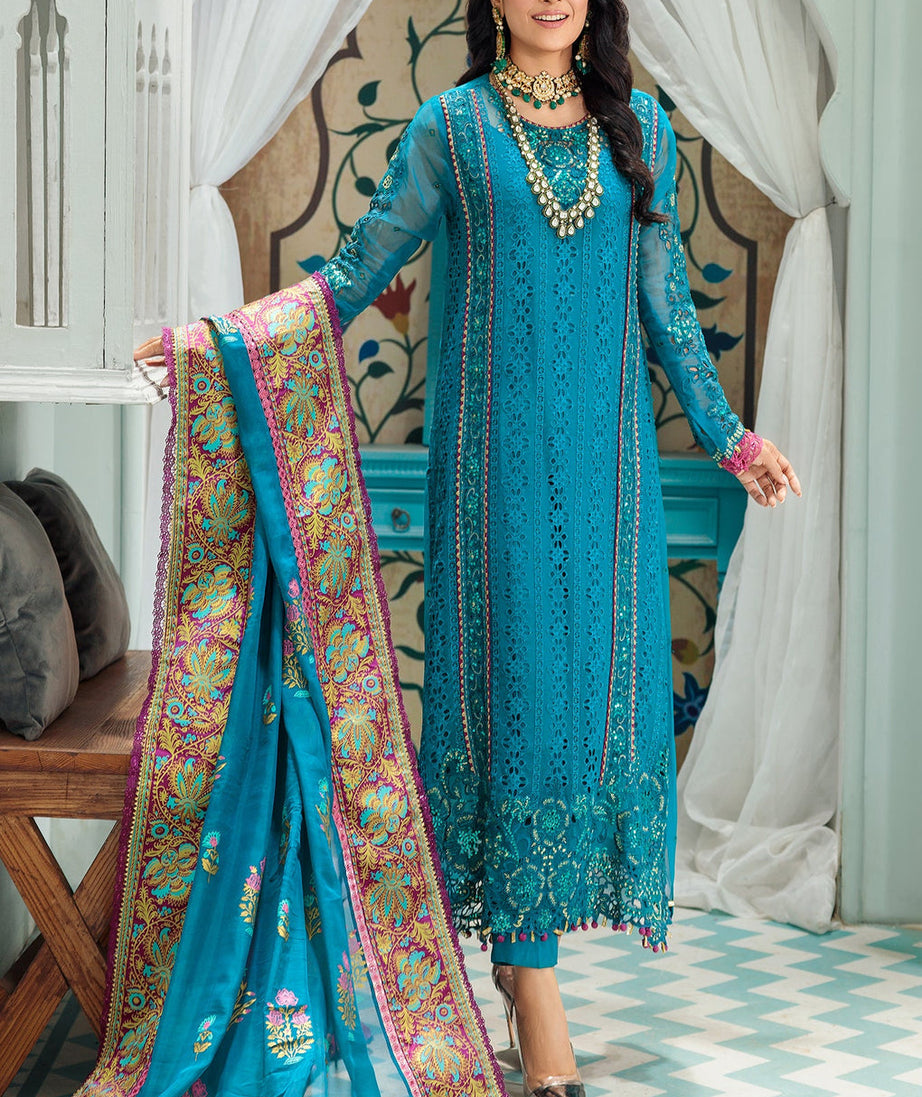 Noor By Sadia Asad Chiffon Laserkari`22 D#5