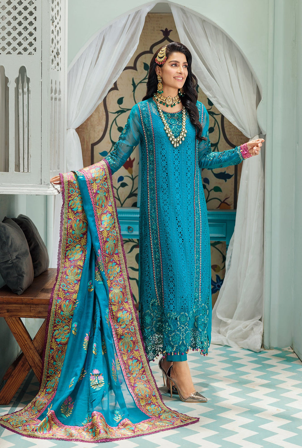Noor By Sadia Asad Chiffon Laserkari`22 D#5