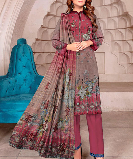 Naimal Nari D/Emb Lawn`23 (T Pink)
