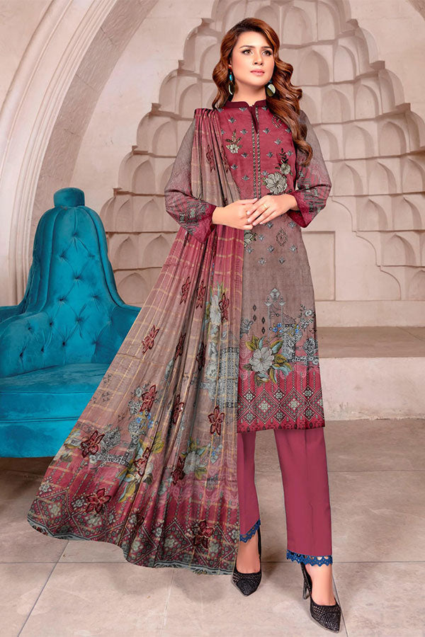 Naimal Nari D/Emb Lawn`23 (T Pink)