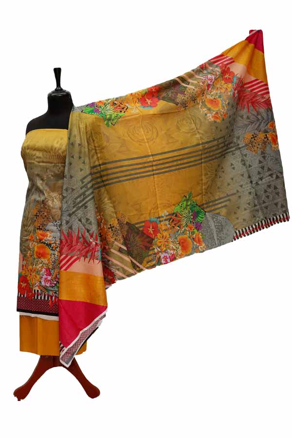 Noor Afroz D/Excl Lawn`21 D#17085 (Mustard)