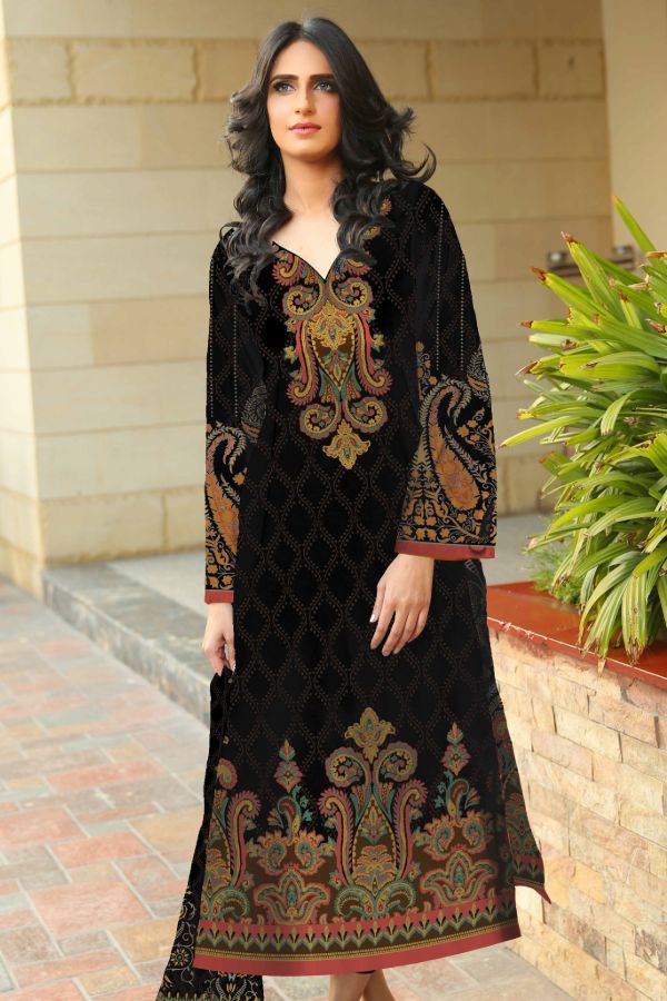 Noor Afroz D/Excl Linen'21 D#217 (Black)