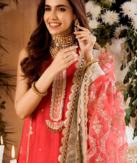Noor By Saadia Asad Wedding Collection`21 D#8 Coral
