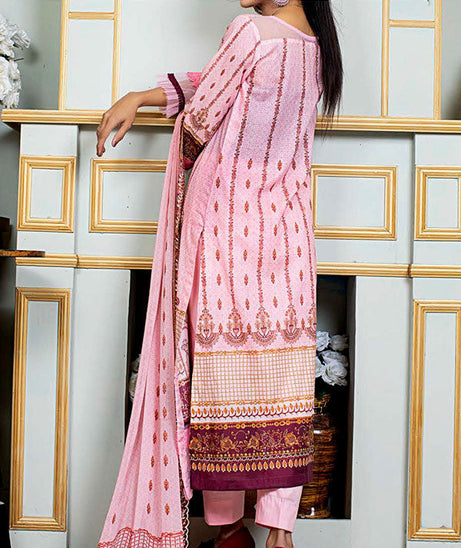 Noor E/Zari Lawn C/Dupatta'23 D#52 (Pink)