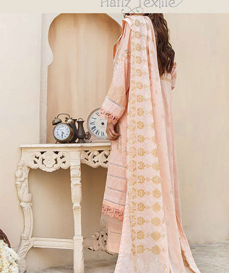 Noor Emb Lawn L/Dupatta'23 D#2 (Peach)