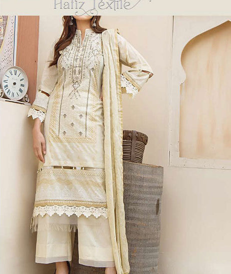 Noor Emb Lawn L/Dupatta'23 D#4 (Fawn)