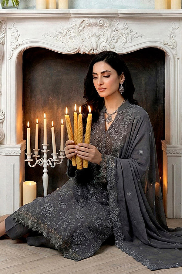 Noor Jahan Noor-E-Nazar Lawn`26 D#01 (D-Grey)