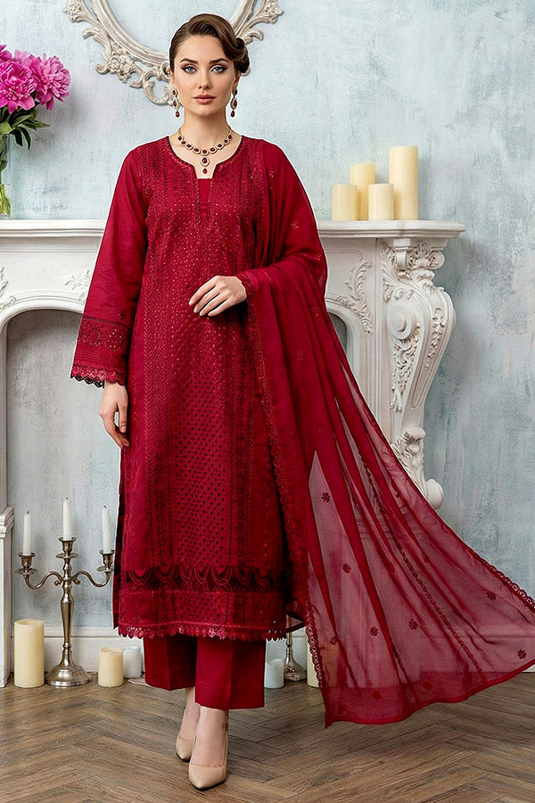 Noor Jahan Noor-E-Nazar Lawn`26 D#01 (Magenda)
