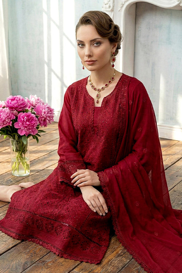 Noor Jahan Noor-E-Nazar Lawn`26 D#01 (Magenda)