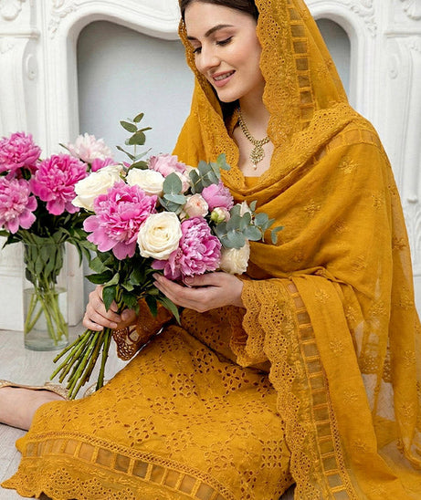 Noor Jahan Noor-E-Nazar Lawn`26 D#01 (MUSTARD)