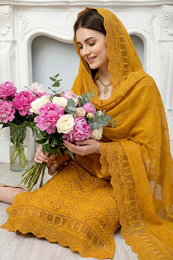 Noor Jahan Noor-E-Nazar Lawn`26 D#01 (MUSTARD)