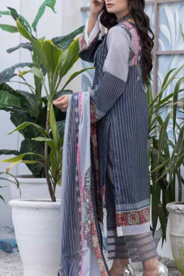 Noor Print Lawn`22 D#110 N Blue
