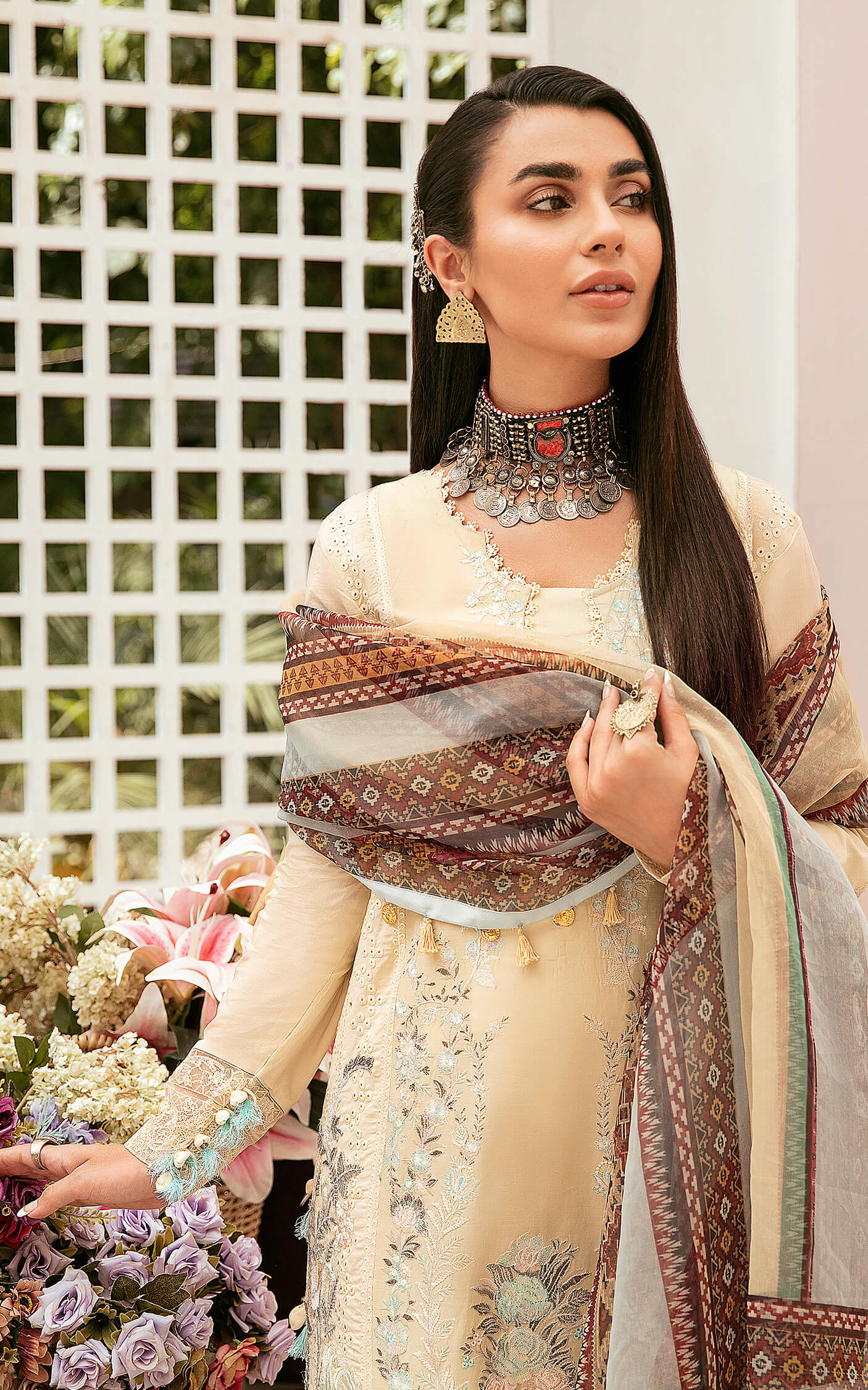 Asifa Nabeel Qaus-e-Quzah Luxury Lawn'22 SS#04