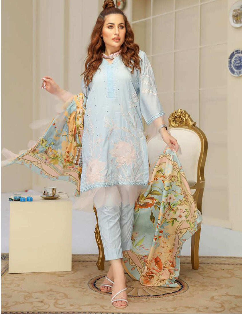 Nouratan Chikankari M/Lawn`21 D#06
