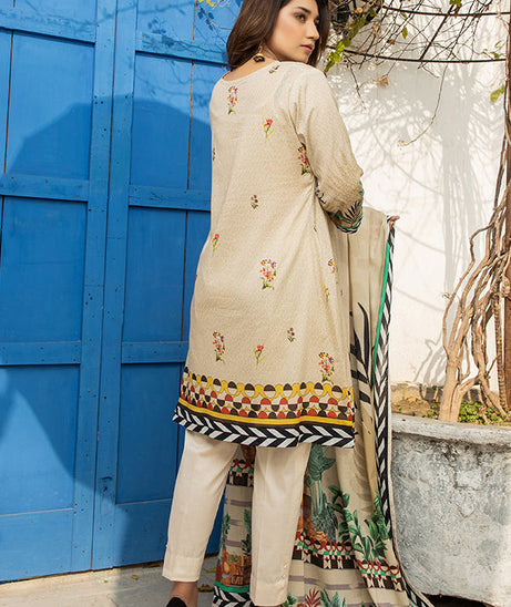 Orchid Digital Print Lawn`21 (Fawn)