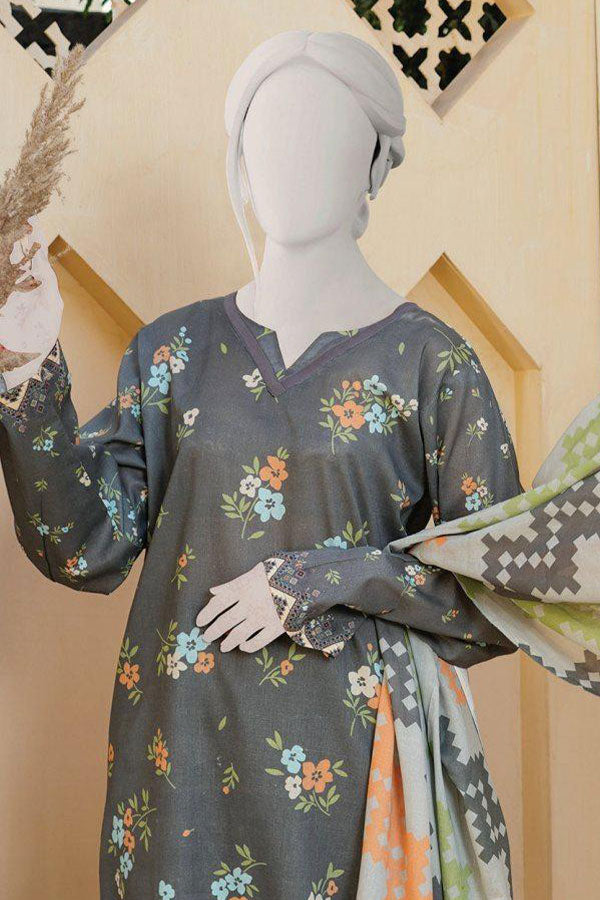 Oriens Digital Print Lawn`25 D#803 (D Grey)