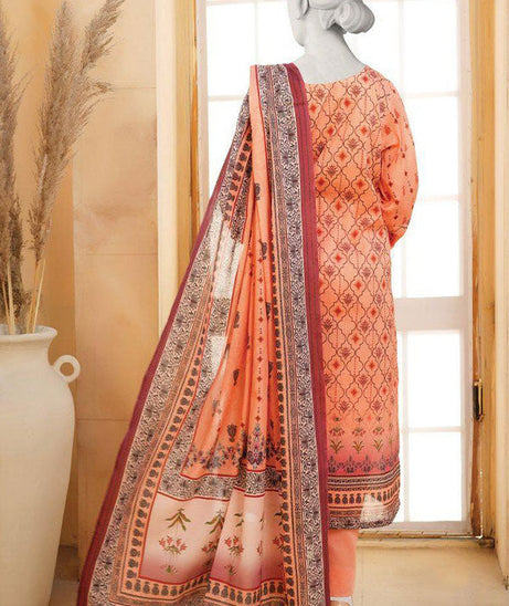 Oriens Digital Print Lawn`25 D#808 (D Peach)